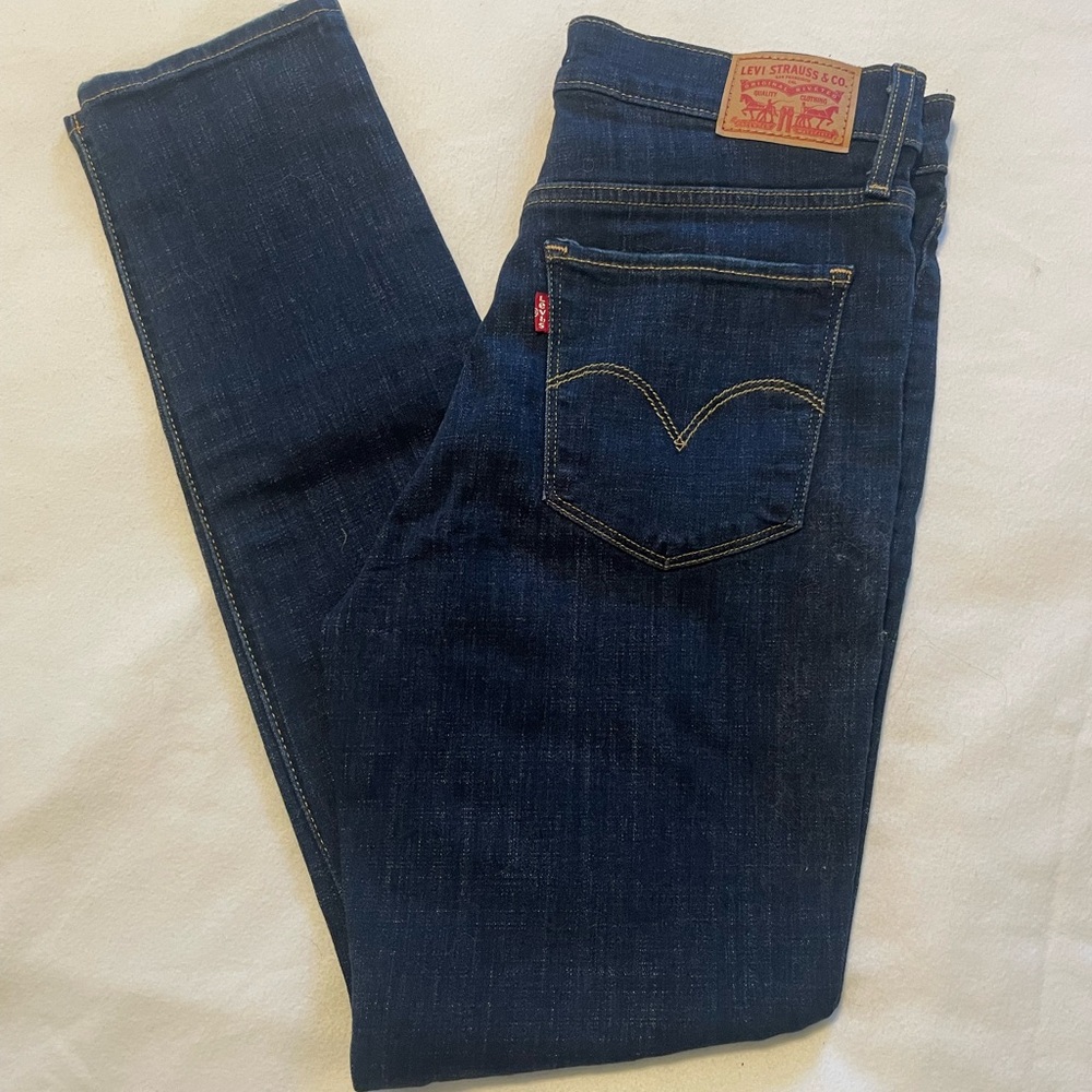 Levi's Indigo Denim Jeans.  311 distressed skinny jeans.